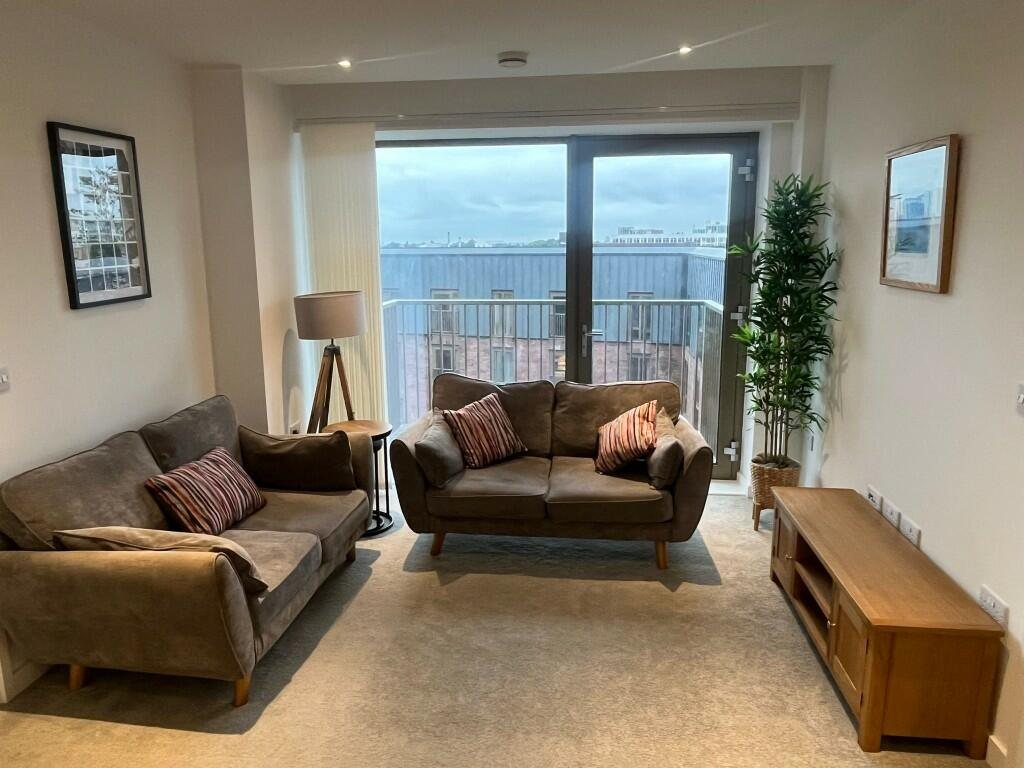 Finished modern living room